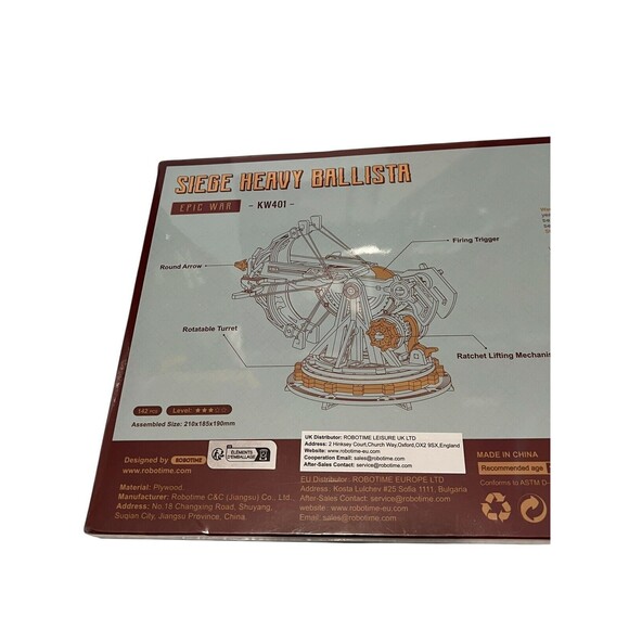 ROKR 3D Wooden Puzzles DIY Building Model Kits-Siege Heavy Ballista New & Sealed - Picture 7 of 9